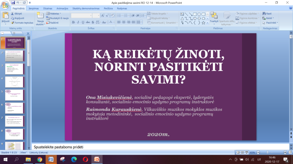 Nuotoliniai Mokymai Apie Emocinį Ir Psichologinį Atsparuma Bei Pasitikėjima Savimi Vilkaviskio Vaikų Ir Jaunimo Centras